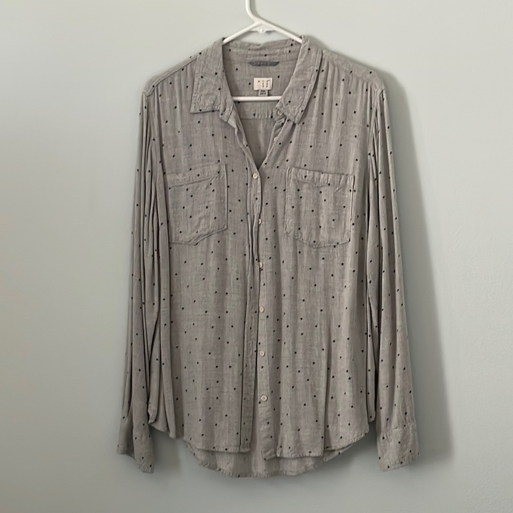 Womens super soft long-sleeve button up